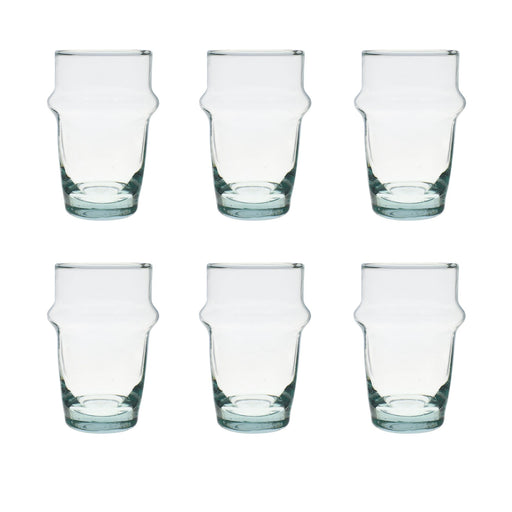 Lot de 6 Gobelets Beldi 22cl en Verre Recyclé Transparent