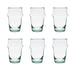 Lot de 6 Gobelets Beldi 22cl en Verre Recyclé Transparent