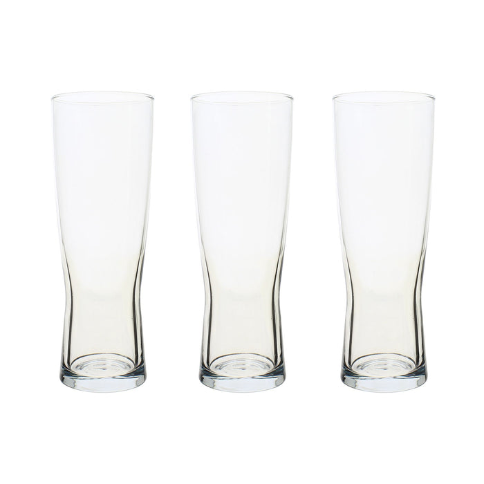 Lot de 3 Chopes à Bière Malt 36cl en Verre Transparent