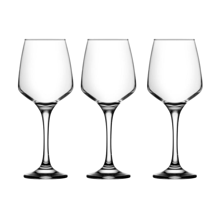 Lot de 3 Verres à Pied Eau 33cl Florence en Verre Transparent