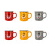 Lot de 6 Mugs Cafétaria en Grès 33cl 2 Couleurs Assorties