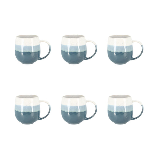 Lot de 6 Mugs Riga Bleu 44cl en Grès