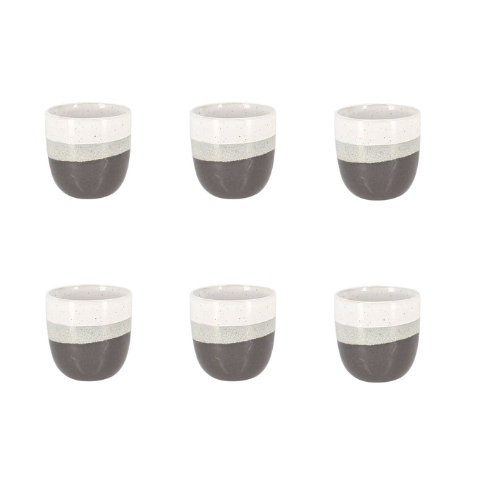 Lot de 6 Tasses Expresso Riga Marron 11cl en Grès