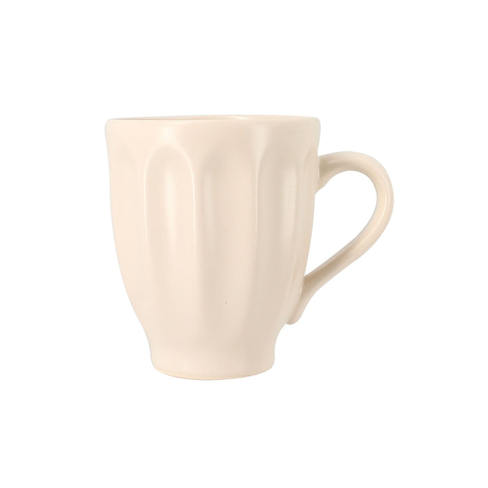 Lot de 6 Mugs Bistrot 280ml en Faïence Crème