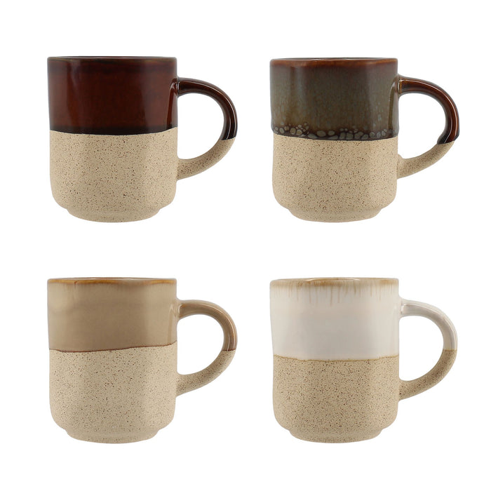 Lot de 8 Tasses Macchiato 10cl - Autres Céramiques - 4 Couleurs Assorties