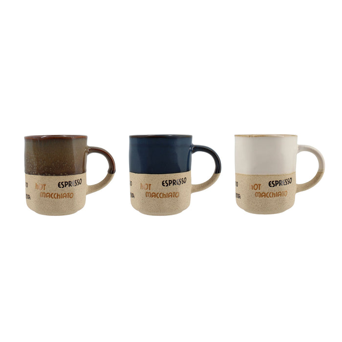 Lot de 6 Mugs Macchiato 34cl en Autres Céramiques - 3 Couleurs Assorties