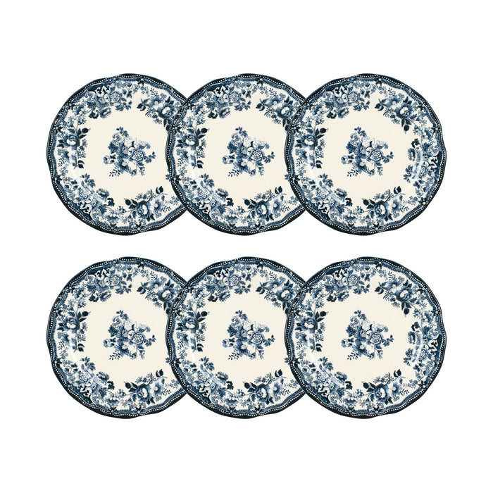 Lot de 6 assiettes plates 26cm en grès Faustine