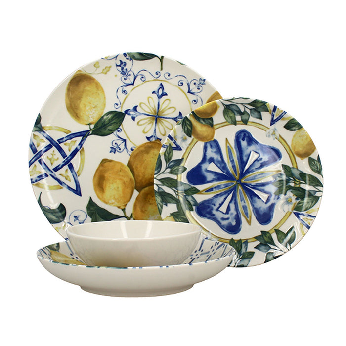 Lot de 6 assiettes à dessert 21cm en porcelaine Lemon Grove