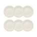 Lot de 6 assiettes plates Charlotte 26cm en grès blanc