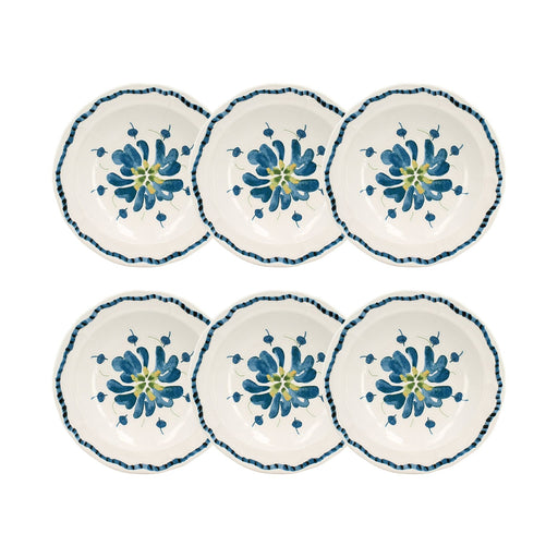 Lot de 6 assiettes creuses Gardenia 21cm en grès