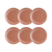 Lot de 6 assiettes plates Bistrot 27cm en faïence terracotta