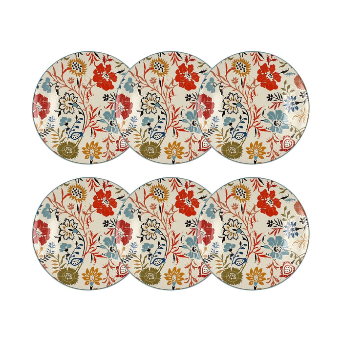 Lot de 6 assiettes à dessert Jaipur 20cm en grès