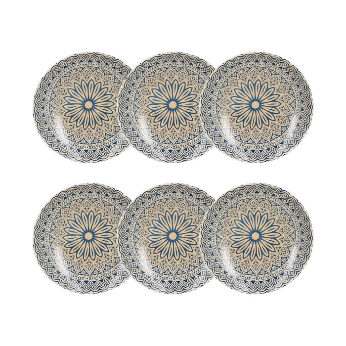 Lot de 6 assiettes creuses Byzance 21cm en porcelaine