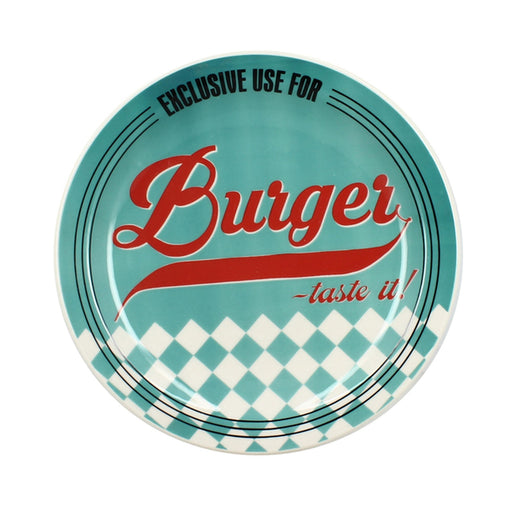 Lot de 6 Assiettes à Burger 26cm en Grès Bleu