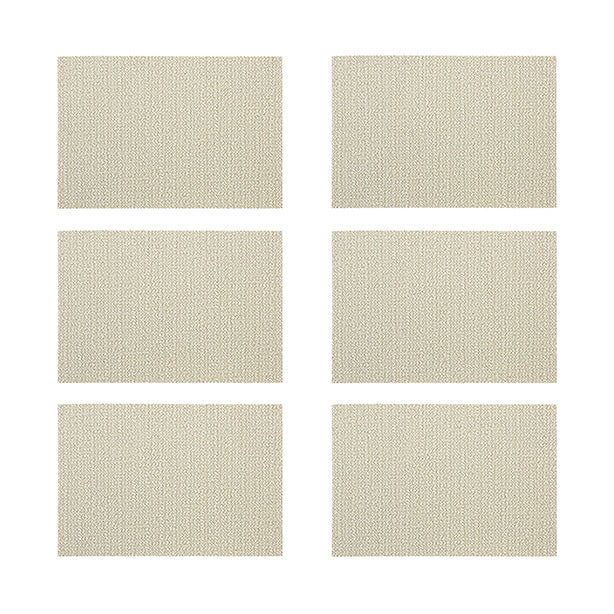 Lot de 6 Sets de Table Tissage 45x30cm Beige